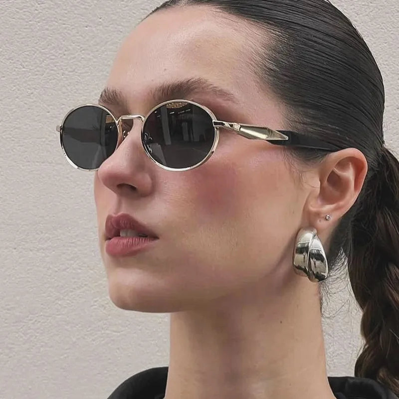 Gold Round Sunglasses main image 1