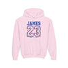 Youth Hoodie - 'James 23' Sports Jersey Name & Number Sweatshirt