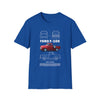 Vintage Red Ford F-100 Blueprint T-Shirt