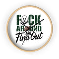 Bold 'F*** Around and Find Out' Eagle Football Wall Clock