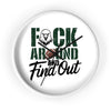 Bold 'F*** Around and Find Out' Eagle Football Wall Clock