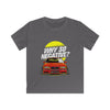Kids  Red Sport Car Graphic with Sunset T Shirt