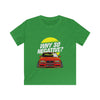 Kids  Red Sport Car Graphic with Sunset T Shirt