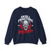 Skull Fracture Evil Spirit!!! Gothic Demon Crewneck Sweatshirt