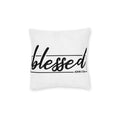 Blessed Square  Scripture John 1:16 Decorative Throw Pillow