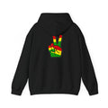 Retro Reggae Peace Sign  Pullover Hoodie