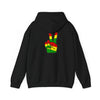 Retro Reggae Peace Sign  Pullover Hoodie