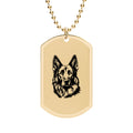 German Shepherd Dog Tag Necklace