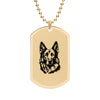 German Shepherd Dog Tag Necklace