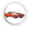 Retro  GTO Classic Red Muscle Car Wall Clock