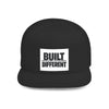 Built Different Flat Bill Snapback Hat