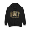 GOAT  God Over All Things Camouflage Zip Sweatshirt Hoodie