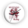 Vintage Red Classic Mustang '65 Wall Clock