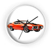 Retro  GTO Classic Red Muscle Car Wall Clock