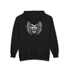 Bold Dreadlock Face Graphic Full‑Zip Hoodie