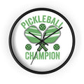 Green Paddle Pickleball Champion Wall Clock