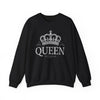 Queen Crown Crewneck Sweatshirt – Rhinestone 'QUEEN' Graphic