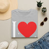I Love Baby Oil Red Heart Graphic T-Shirt