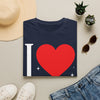 I Love Baby Oil Red Heart Graphic T-Shirt