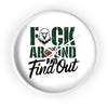 Bold 'F*** Around and Find Out' Eagle Football Wall Clock