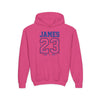 Youth Hoodie - 'James 23' Sports Jersey Name & Number Sweatshirt