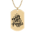 “Life Is Better With a Puggle”Pendant Dog Tag Necklace