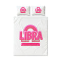Pink Astrology Libra Zodiac Quilt Cover Set