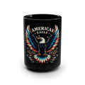 Patriotic American Bald   Eagle 15oz Black Coffee Mug