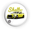 Shelby Yellow Mustang Wall Clock
