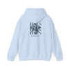 Jesus Portrait 'He Is Risen' Christian Faith Back Print  Hoodie