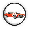 Retro  GTO Classic Red Muscle Car Wall Clock