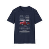 Vintage Red Ford F-100 Blueprint T-Shirt
