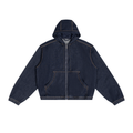 Troublesome Tiger Savage Men's Boxy Vintage Wash Hooded Denim Jacket