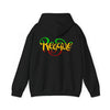Rasta Colors Back Print Reggae Script Hoodie