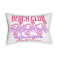 Party Time' Tropical Beach Club Flamingo Lumbar Pillow