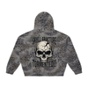 Skull Fracture Skull Vintage Wash Leopard Full Zip Hoodie