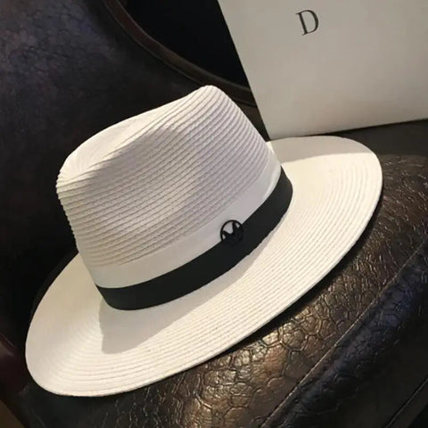 New White Panama Fashion Retro Band Hat  56-58cm