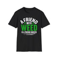 Green Cannabis Leaf Vintage  T-Shirt