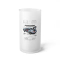 Porsche Racing Car Blueprint Design Frosted Glass Beer Mug