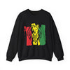 Reggae Flag Colors Rasta Lion Crewneck Sweatshirt