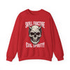 Gothic Devil Skull Fracture Crewneck Sweatshirt