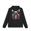 Eagle & Skulls American Flag Back Graphic Windbreaker Jacket