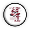 Vintage Red Classic Mustang '65 Wall Clock