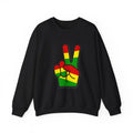 Peace Sign Rasta Colors Crewneck Sweatshirt