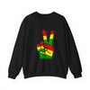 Peace Sign Rasta Colors Crewneck Sweatshirt