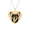 Heart Chihuahua Photo Pendant Necklace