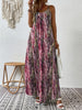 Full Size Printed Scoop Neck Maxi Cami Dress