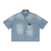 Andrez Bernard AB Vintage Wash Boxy Short Denim Shirt