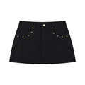 Andrez Bernard Women's Studded Denim Mini Skirt