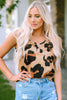 Leopard Print Round Neck Tank